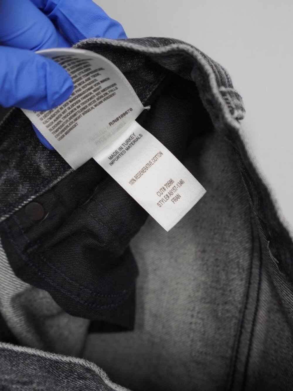 Agolde Fran High Rise Wide Leg Cuffed Jeans in Ditch Size 25 - Picture 9 of 13